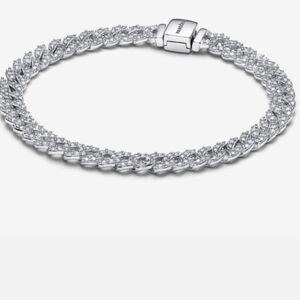 Authentic Pandora Pavé Cuban Chain Bracelet